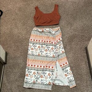 Floral Patterned Maxi Skirt